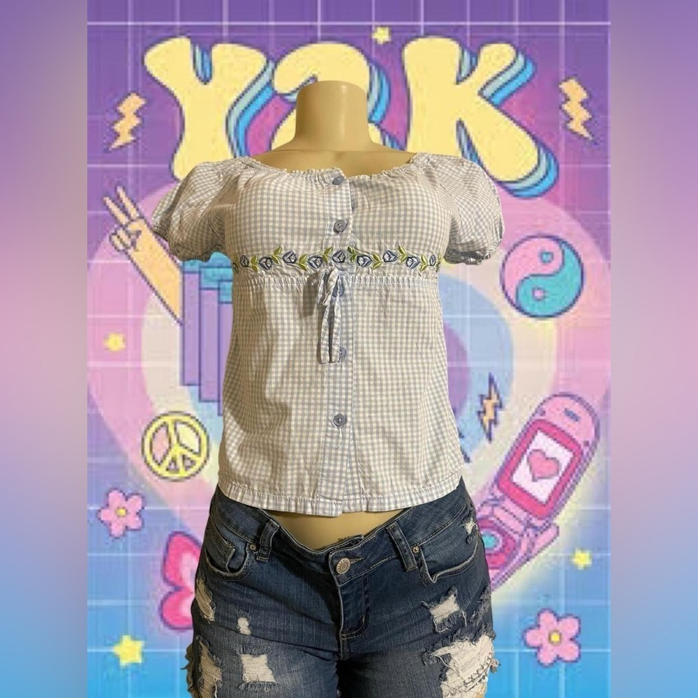 The Children's Place Blue and White Checkered Top